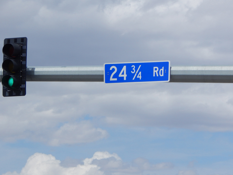 24-3/4 Road sign, Grand Junction, Colorado