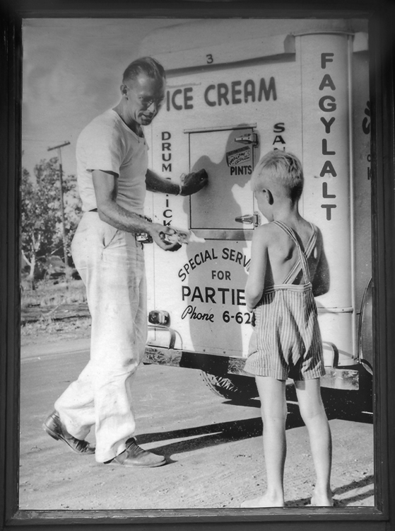 Budapest - vintage photo of ice cream truck