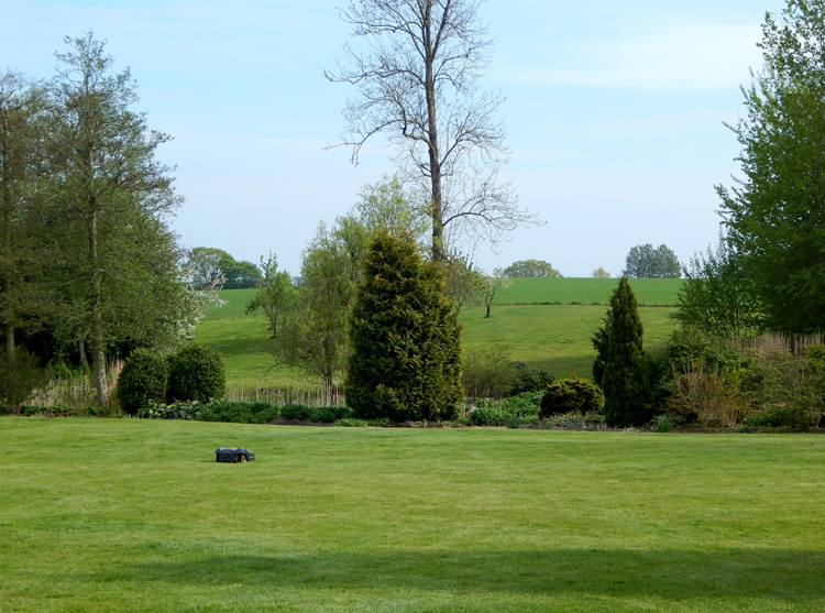 Hvalso - view of fields from back of Sonnerupgaard Gods Hotel