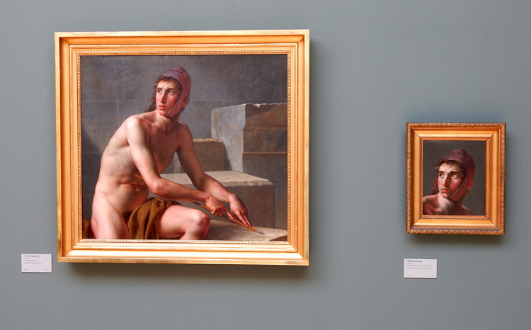 Kobenhavn - Glyptotek, two very similar paintings by different artists