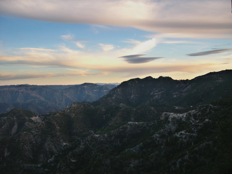 Barrancas del Cobre sunset
