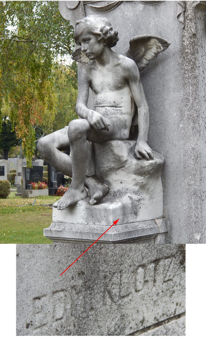 Zentralfriedhof Wien, Grabmal Otto Friedlander, sculptor Edmund Klotz