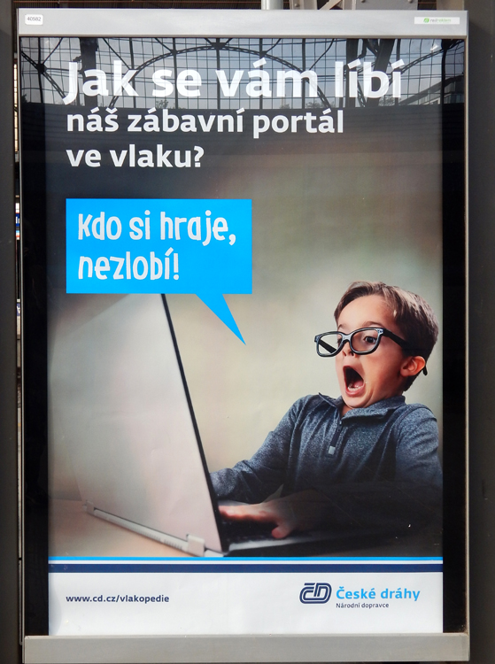 Praga railway station poster