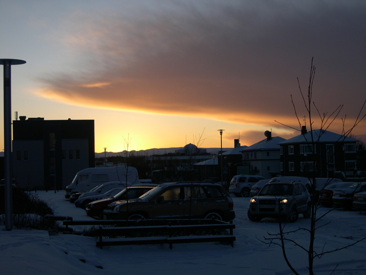 Reykjavik before dawn, about 10am