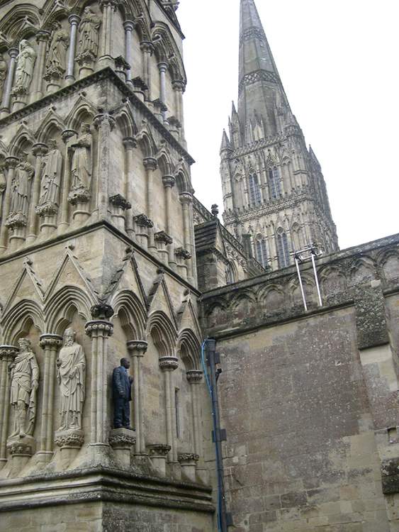 Salisbury Cathedral - Sean Henry sculpture, near West door