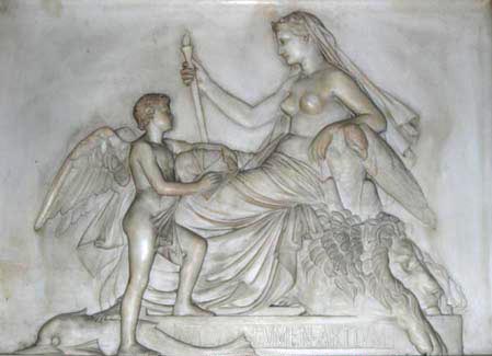 Firenze - Bartolini memorial inside Santa Croce