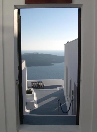 Santorini - view of volcano