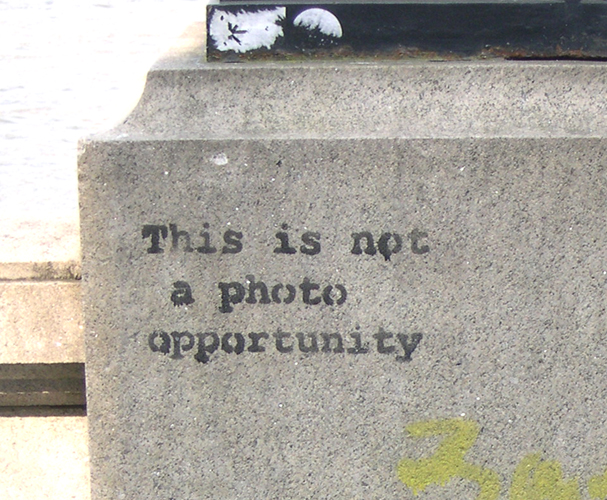 London - not a photo opportunity
