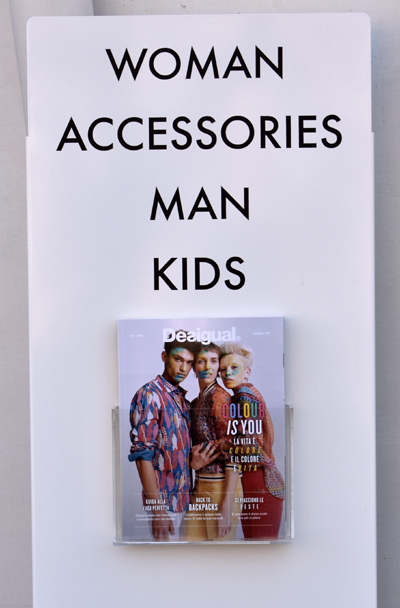 advertisement text: WOMAN ACCESSORIES MAN KIDS, Cagliari