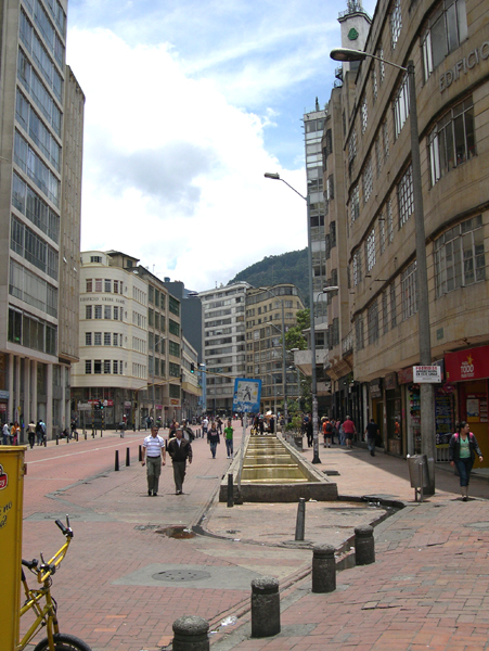 Bogota - bottom of fountain near Plazoleta Rosario